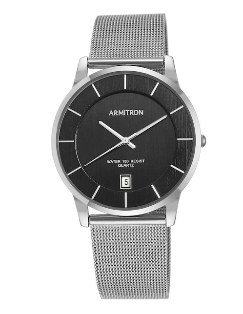 Reloj Armitron Silver Collection para hombre 205123BKSV