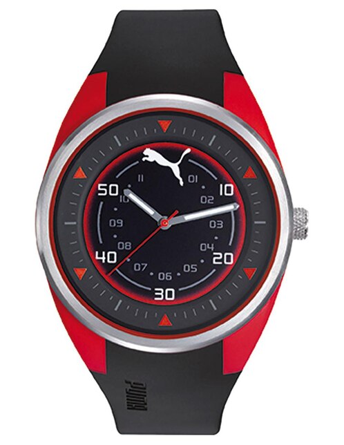 reloj puma negro con rojo