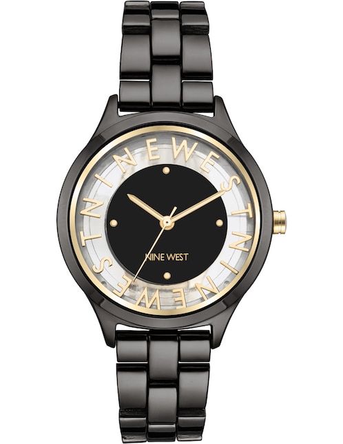 Reloj Nine West Black Collection para mujer NW2589GYGY