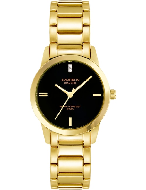 Reloj Armitron Black And Gold Collection para mujer 755825Bkgp