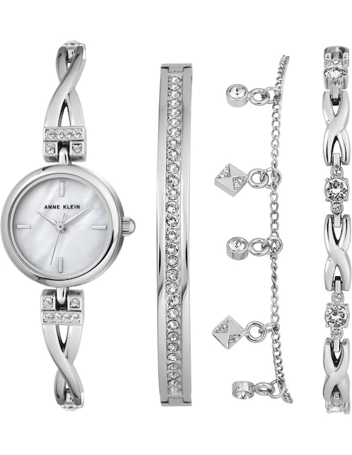 Reloj Anne Klein Silver Collection para mujer ak3083svst