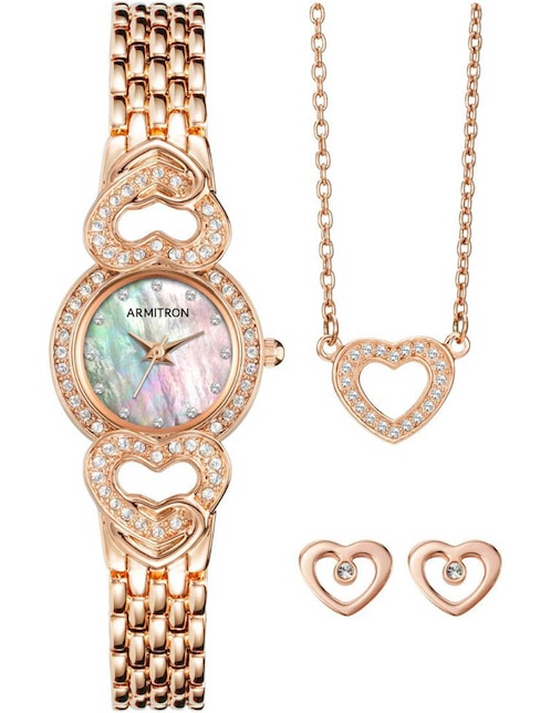 Reloj Armitron Rose Gold Collection para mujer Ar755650mprgst