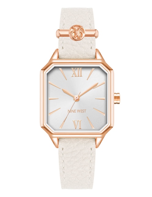 Reloj Nine West White Collection para mujer Nw2878rgwt