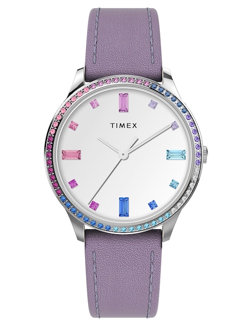 Reloj Timex Dress 32mm Crystal Case & Dial para mujer Tw2v76900dt