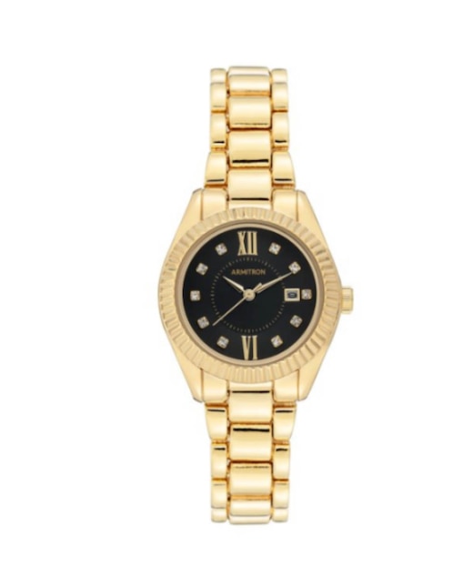 Reloj Armitron Gold Collection para mujer 755691BKGPWM