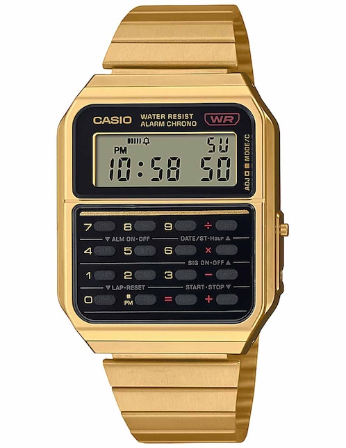 Reloj Casio Vintage Calculadora Metal Ca-500 unisex Ca-500weg-1avt