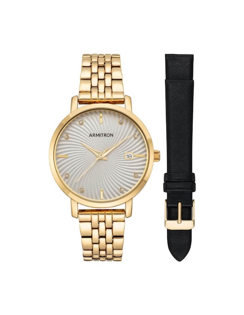 Reloj Armitron Gold Collection para hombre AR755835SVGPST