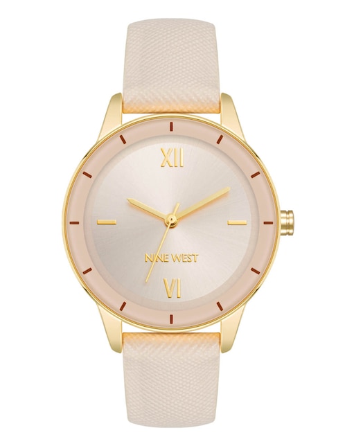 Reloj Nine West White Collection para mujer Nw3030gpcr