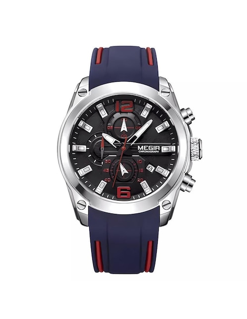 Reloj Megir para hombre AZUL NARANJA CRONO
