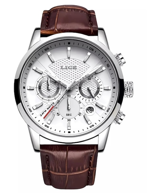 Reloj Lige para hombre CRONO BLANCO CAFE