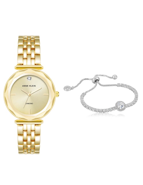 Box set reloj Anne Klein Two Tone Collection para mujer ak02624boxgb