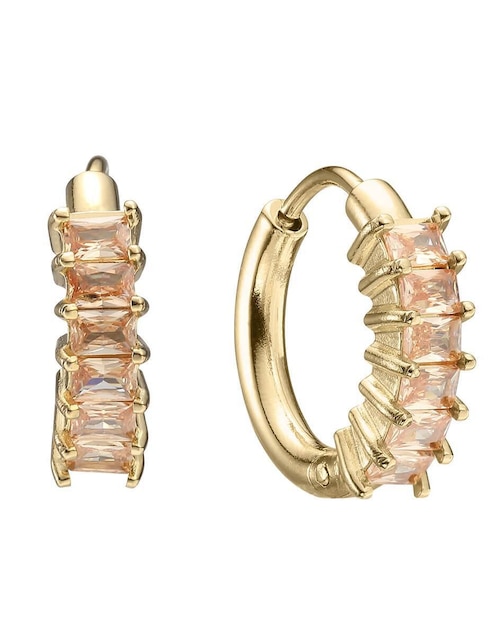 Arracadas con acabado pavé zirconia Arracadas con acabado pavé zirconia