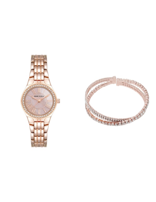 Box set Anne Klein Rose Gold Collection para mujer AK03124BOXRG