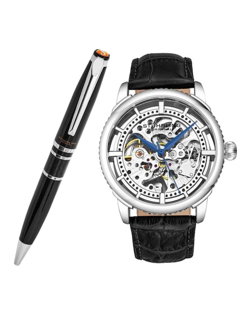 Reloj Stuhrling Legacy para hombre Set 3933.1 & Pluma