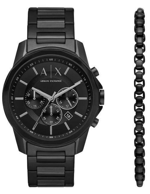 Box set reloj A/X Armani Exchange Banks para hombre AX7153SET