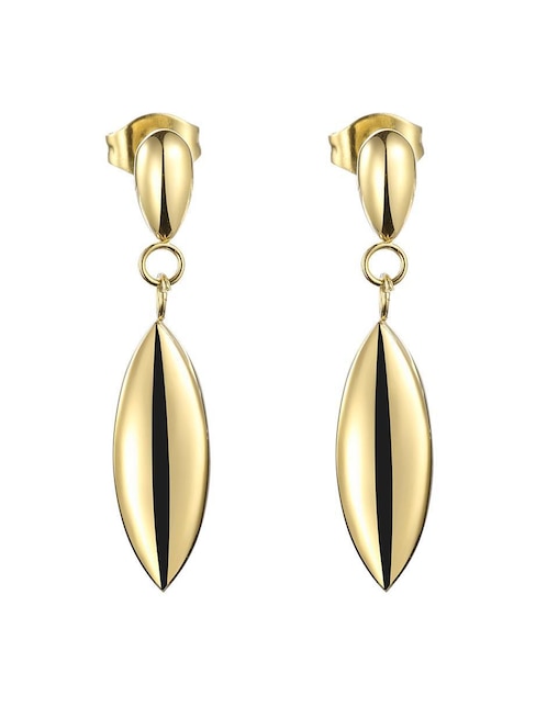 Aretes de gota Enso con acabado brillante