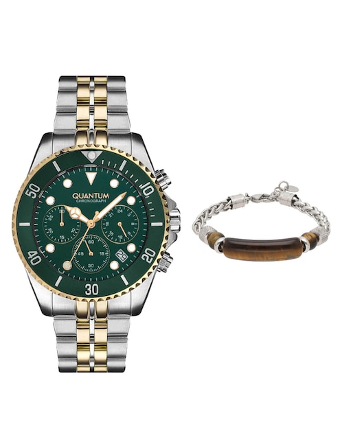 Box set reloj Quantum Silver Collection para hombre QTBOXRJ04