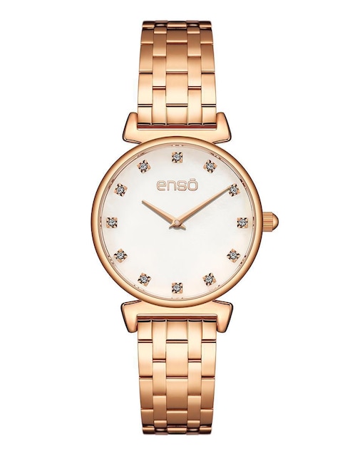 Reloj Clásica Elegancia Rosegold Moments para mujer EW1076L2