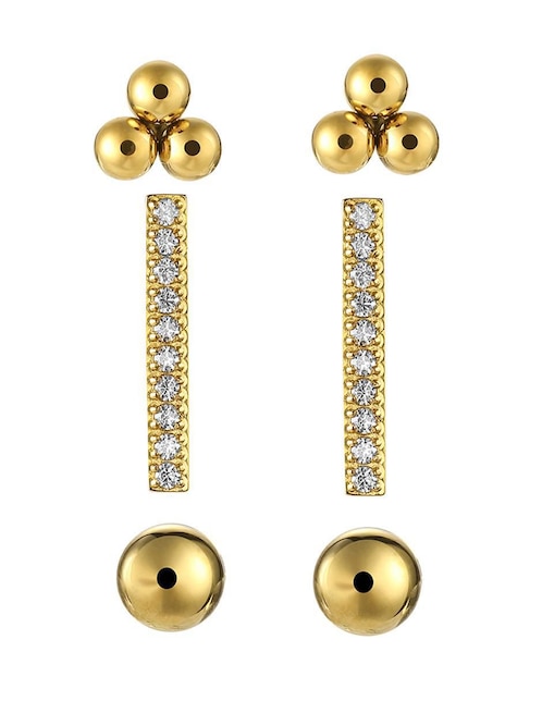 Broqueles con acabado brillante zirconia Broqueles con acabado brillante zirconia
