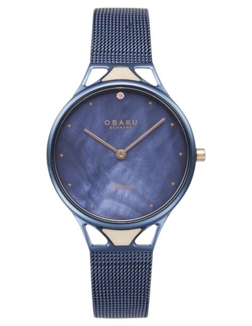 Reloj Obaku Denmark Pergament Marine para mujer V302LXLLML
