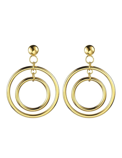 Aretes circulares con acabado brillante