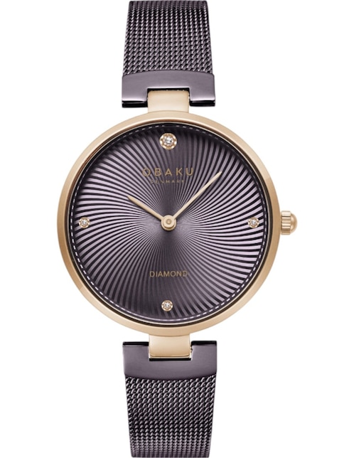 Reloj Obaku Denmark Diamant Walnut para mujer V256LXVNMN-DD
