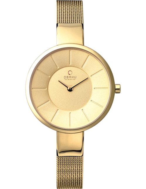 Reloj Obaku Denmark Sol Gold para mujer V149LXGGMG