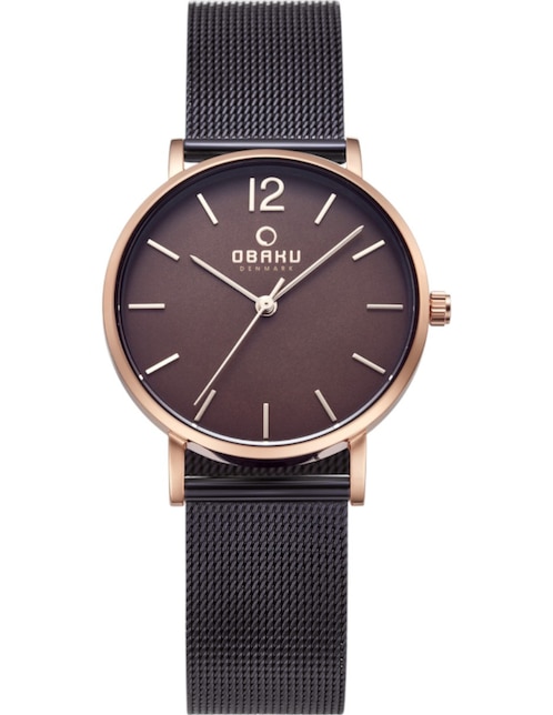 Reloj Obaku Denmark Mark Lille Walnut para mujer V197LXVNMN