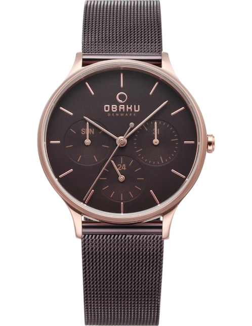 Reloj Obaku Denmark Lind Walnut para mujer V212LMVNMN