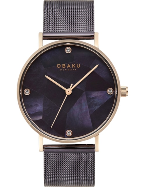 Reloj Obaku Denmark Mosaik Walnut para mujer V268LXVNMN