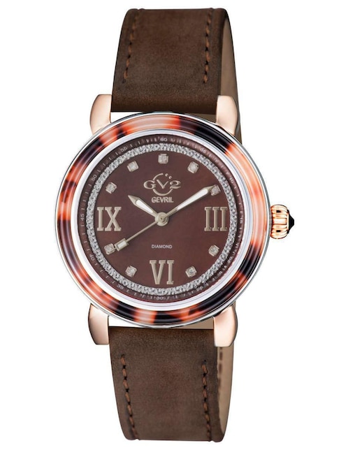 Reloj Gevril Suizo para mujer Marsala Tortoise