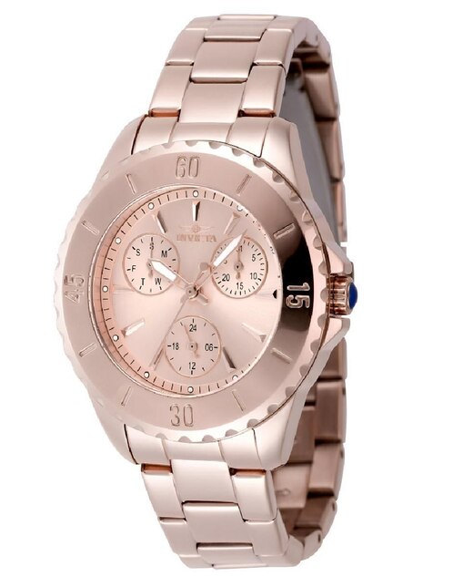Invicta Reloj analógico de cuarzo para mujer con correa de acero inoxidable 48146, plata, pulsera