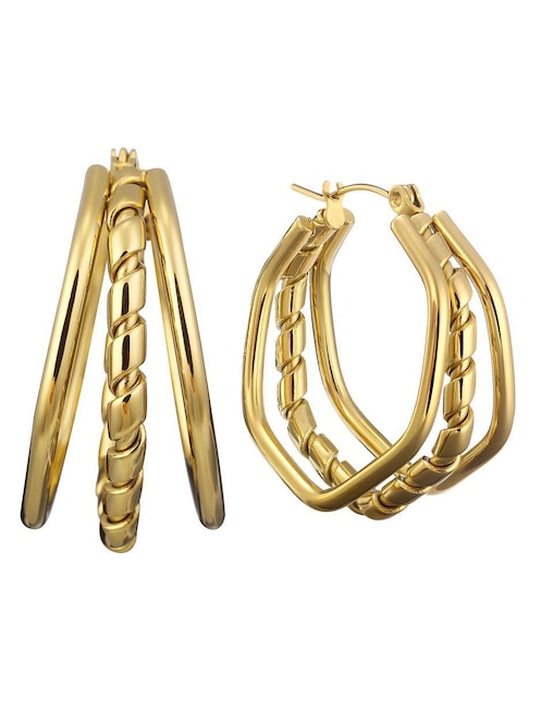 Aretes de aro con acabado pulido Aretes de aro con acabado pulido
