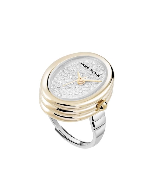 Reloj anillo Anne Klein Two Tone Collection para mujer AK5127RINGPVT