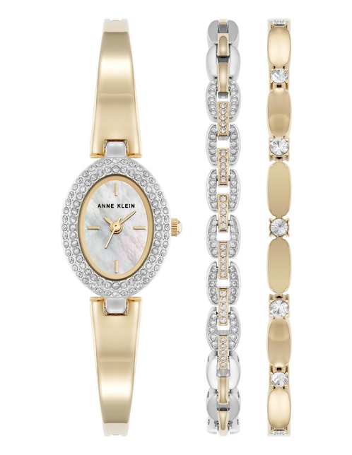 Kit de reloj Anne Klein Two Tone Collection para mujer AK5433TTST