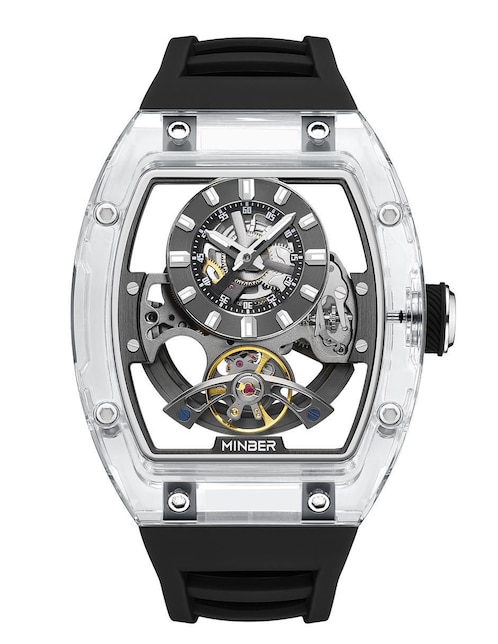 Reloj Minber Crystal Skeleton para hombre M9027G-3.03