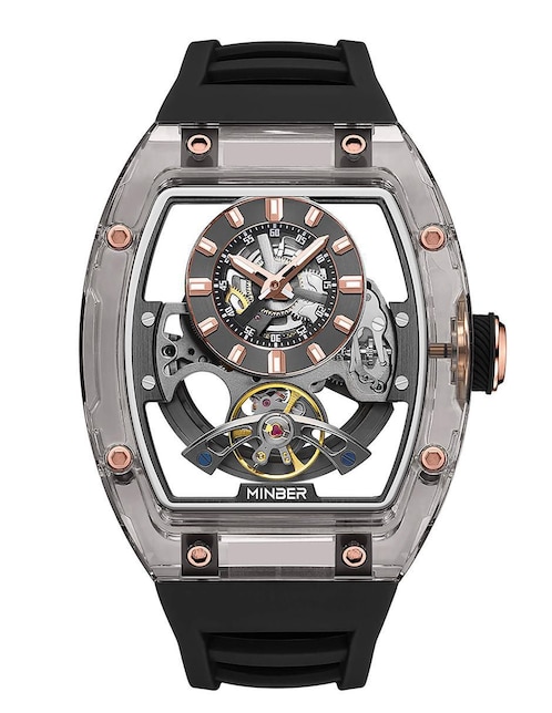 Reloj Minber Crystal Skeleton para hombre M9027G-3.05