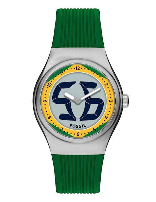 Reloj Fossil Big Tic World Flags Edición Limitada Brasil para hombre Le1243