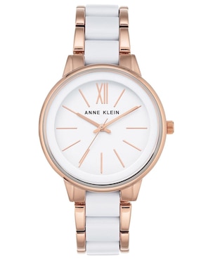 Reloj Anne Klein White & Rose Gold Collection Para Mujer AK1412WTRG