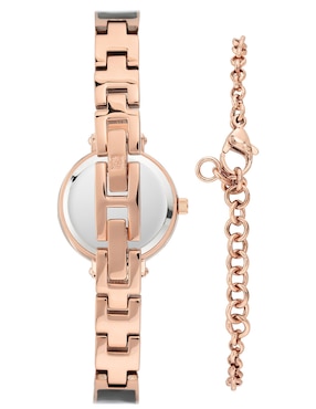 Reloj Anne Klein Black And Rose Gold Collection para mujer AK3620BKST