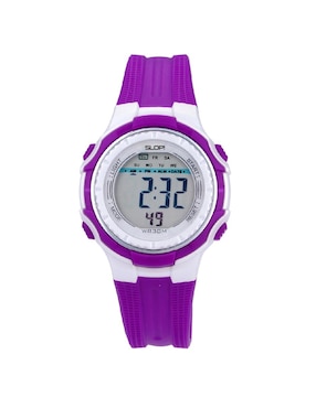 Reloj Slop Para Niña Color Morado Sw85554