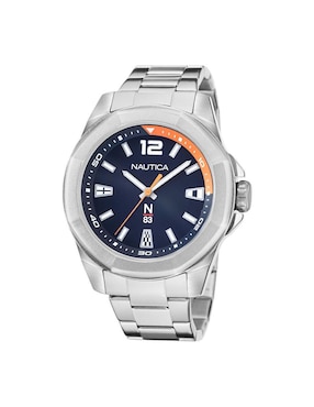 Orologio Uomo Nautica Tortuga Bay Cod. NAPTBF103: Quarzo, Cassa Argento 46 Mm, Quadrante Blu, Bracciale Acciaio, Resistenza 50m