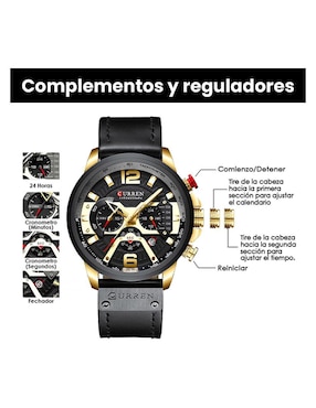 Reloj Fashion Crystals Curren para hombre Mod 01