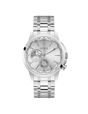 Guess Orologio Da Uomo GW0490G1 | Analogico Al Quarzo | Cassa In Acciaio 44 Mm | Quadrante Argento | Cinturino In Acciaio Inox | Water Resistant 50m