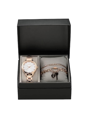 Set de regalo para mujer LuckyLy, reloj Mariposas Ruthy y pulsera perlas y  corazón