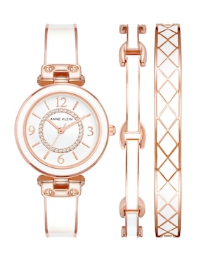 Reloj Anne Klein White collection para mujer AK3296WTST