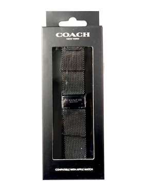 Correa para reloj Coach para Apple de metal con acabado brillante