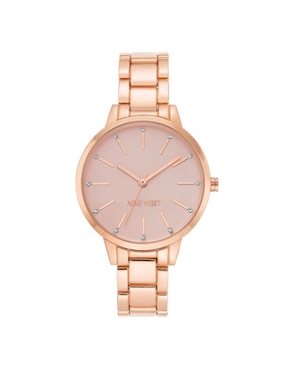 Reloj Nine West Rose Gold Collection Para Mujer Nw2098lprg