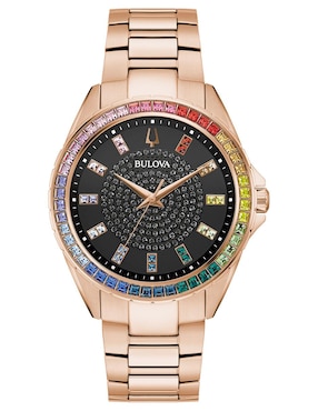 Reloj Bulova Cristales Para Mujer 97A180