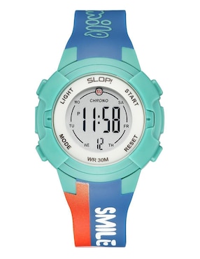 Reloj Slop Azul Print Smile Para Niño Sw8825lk2